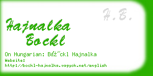 hajnalka bockl business card